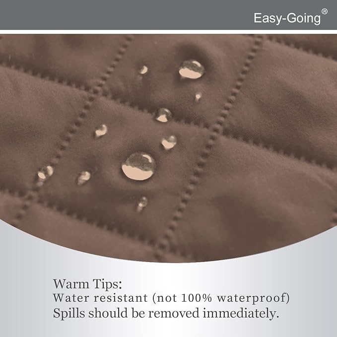 Easy-Going Reversible Couch Cover, Recliner 22 in, Brown/Brown | Machine Washable Slipcover For Dogs, Water Resistant Furniture Mat For Living Room, Non-Slip Sofa Cover, Pet Friendly