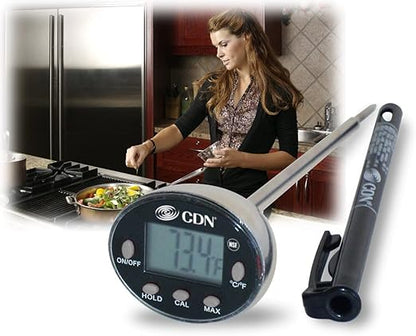 CDN Waterproof Digital Thermometer Long 4.75" Stem, NSF Certified, Ideal for for Bread Baking, Cooking, Brewing - DTQ450X