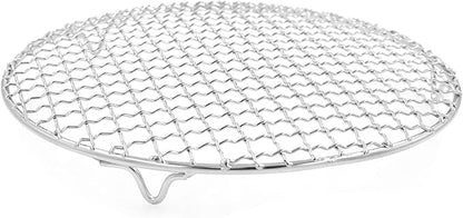 Barbecue Grill Net,BBQ Net for Grilling,Multi-Purpose SUS304 BBQ Grill Mesh, Round Barbecue Wire Rack,BBQ Grate/Steam Mesh for Outdoor Barbeque Camping Charbroil Backyards