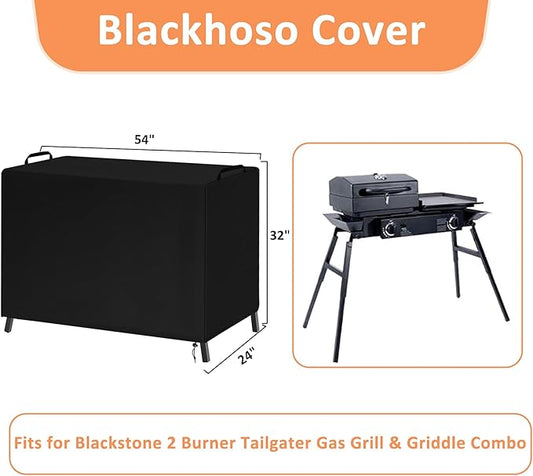 Grill Cover for Blackstone 1555/1550 Tailgater Gas Grill and Griddle Combo, Heavy Duty Waterproof Blackstone Flat Top 2 Burner Gas Griddle Grill Cover, 600D Anti UV