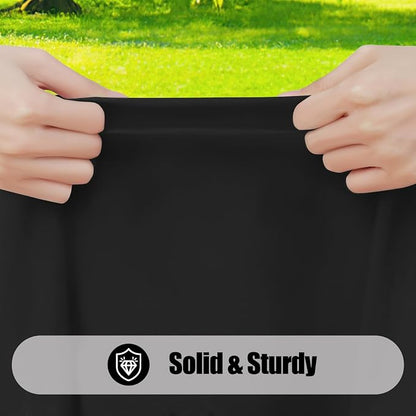 Smiry 3 Pack Rectangle Picnic Table Cloth, Waterproof Elastic Fitted Tablecloths for 6 Foot Tables, Washable Polyester Table Cover for Camping,Outdoor and Indoor (Black, 30"x72")