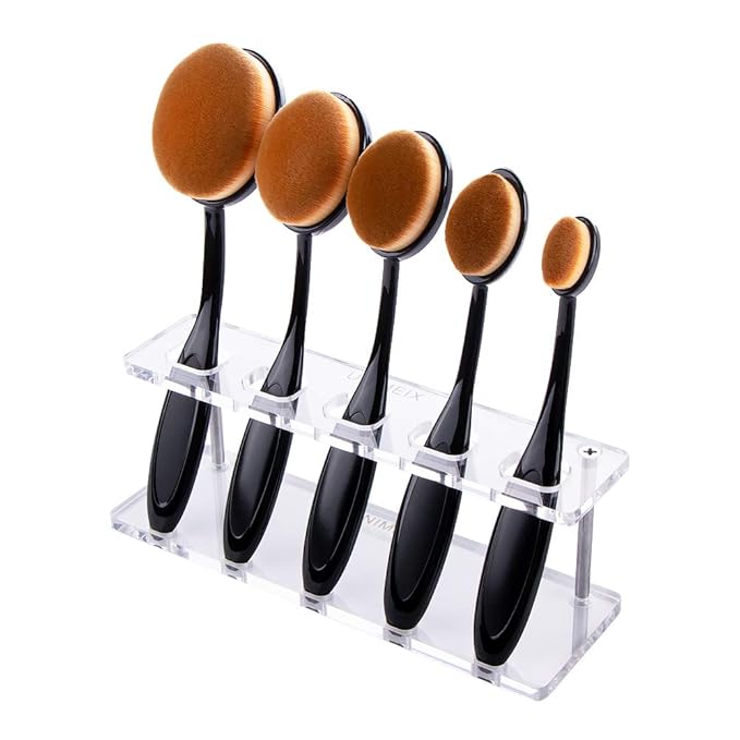 UNIMEIX 5 Pack Blending Brush for Card Making Crafting Ink Blender Brushes Set Tool Paper Background Brush Drawing Scrapbooking & Stamping Supplies (Brown)