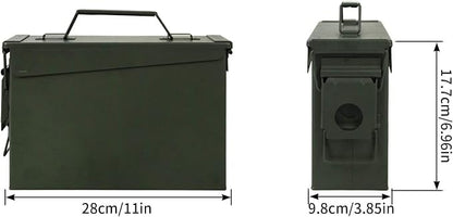 GUGULUZA Metal Ammo Can 30 50 Cal, Waterproof Airtight Ammo Containers Case | Heavy-Duty Ammunition Storage Case Military Container, Lockable Box w/Flip Top for Long-Term Storage Bullet, 30Cal and 50 Cal