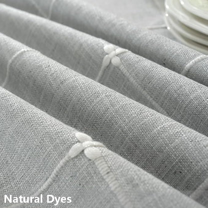 TruDelve 70 Inch Round Tablecloth Grey Fabric Farmhouse Cloth Tablecloths Circle Outdoor Picnic Table Cloth Round Cover (Grey,70",Round)