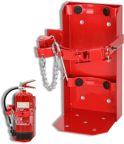 Heavy Duty Vehicle Bracket,Fire Extinguisher Brackets&Mounts-St12 Steel Red, Fit 10lb Dry/5lb Co2 Extinguisher-for School,Garage,Vehicle,Boat,Truck Generic Replacement for 809 by amerex