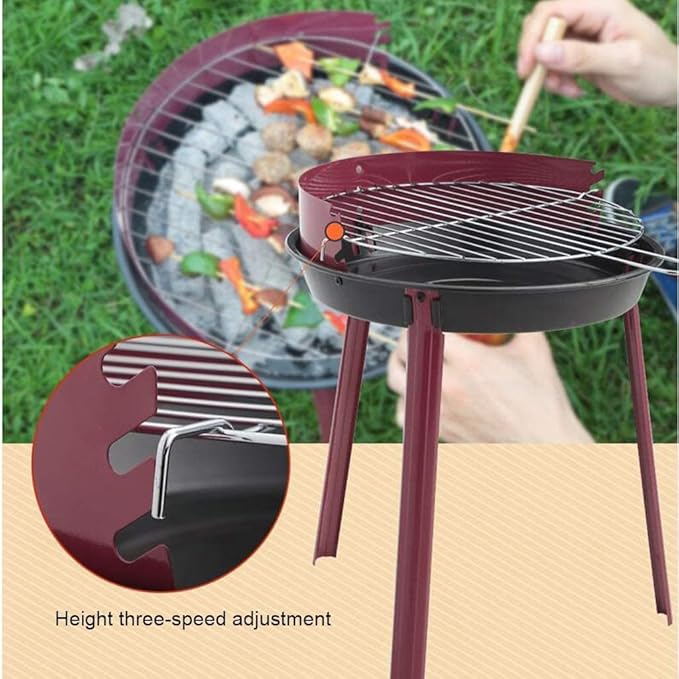 Storage grill Charcoal BBQ Grill Outdoor Drip Tray Catches Grease for Outdoor Cooking Camping Beach Traveling Picnic Backyard