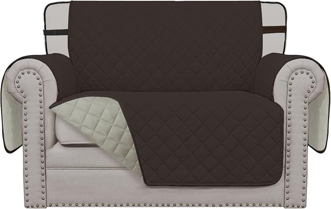 Easy-Going Reversible Couch Cover, Chair 30 in, Chocolate/Beige | Machine Washable Slipcover For Dogs, Water Resistant Furniture Mat For Living Room, Non-Slip Sofa Cover, Pet Friendly