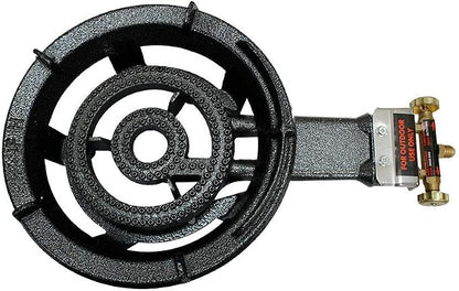 13" Diameter Outdoor Portable Propane Super Gas Stove Burner Heavy Cast Iron Camping Cookware
