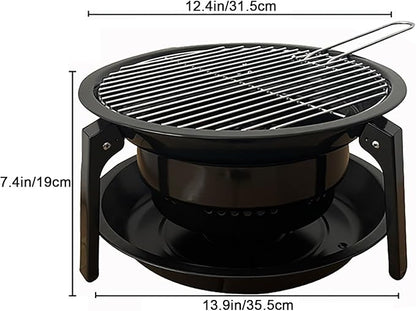 Portable Charcoal Grill, Outdoor BBQ Grills, Foldable, with Carry Bag, for Garden Picnic/Camping/Home Bonfire/Party