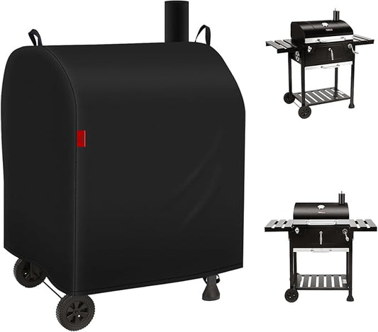 Outdoor Grill Cover Fits Royal Gourmet CD1824EN/CD1824EC Charcoal Grill, Waterproof 600D Heavy Duty Barrel Grill Cover, Fade Resistant & Rip-Proof BBQ Grill Covers for CD Series.