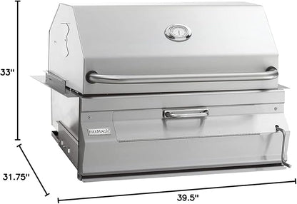 Fire Magic Legacy 30-Inch Built-In Charcoal Grill with Smoker Oven/Hood (14-SC01C-A)