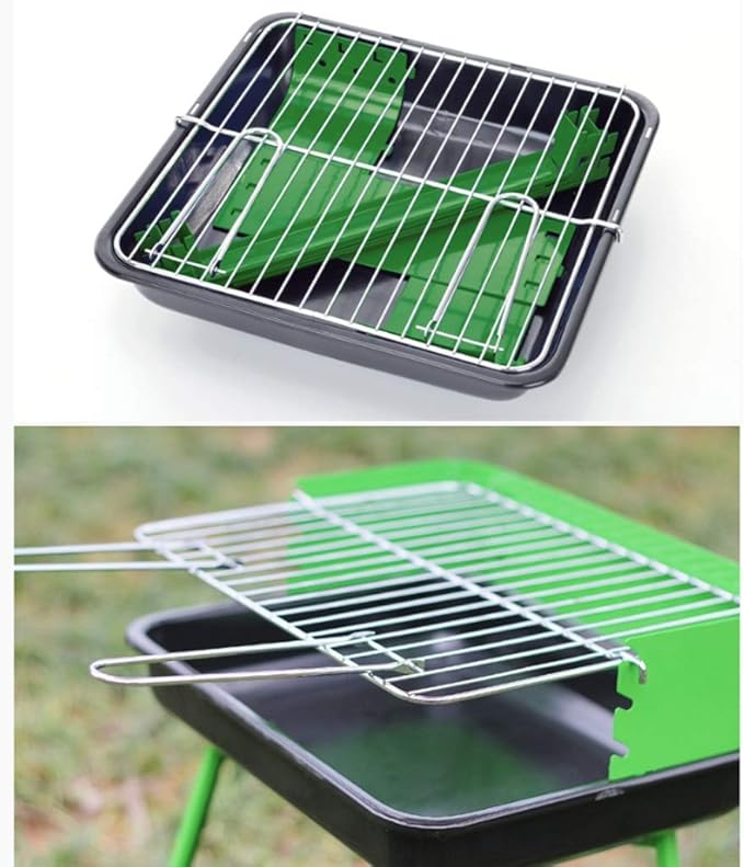 Outdoor Small Barbecue Grill Folding Portable Stove Charcoal Shelf