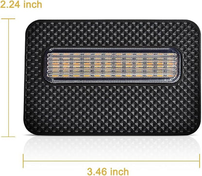 Grille Lights for Tacoma SR SR5 2024-2025, 4Pcs Clear Shell Amber LED Front Grill Light with Wire Harness and Fuse