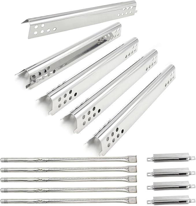 Hongso Grill Replacement Parts for Charbroil Performance 5 Burners 463347519 463275517 463347518 463243519 463373019 463243518 463373319 463275717 Gas Models, Heat Plates, Burner Tubes, Crossover Tube