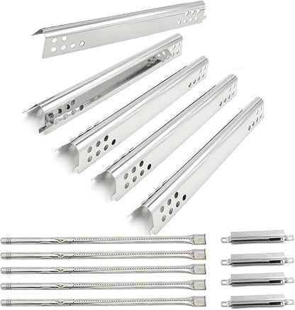 Hongso Grill Replacement Parts for Charbroil Performance 5 Burners 463347519 463275517 463347518 463243519 463373019 463243518 463373319 463275717 Gas Models, Heat Plates, Burner Tubes, Crossover Tube