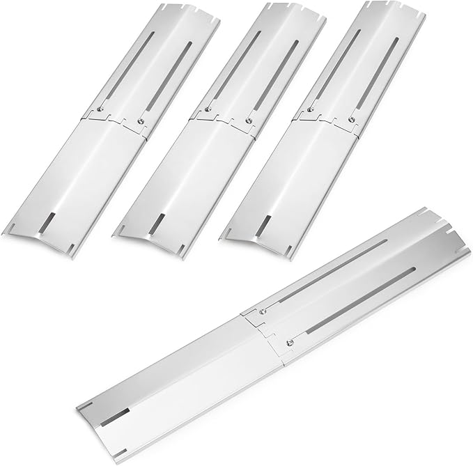 Adjustable Tent Shield Stainless Steel Grill Replacement Parts, Heat Plates Extend from 11.7" to 21" for Expert Grill Parts Burner Covers, Universal Heat Tent Kits for Charbroil Brinkmann Nexgrill