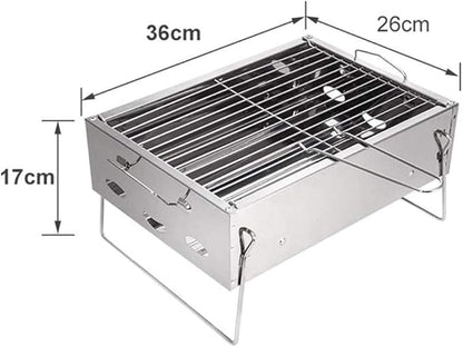 Portable Charcoal Grill for Camping BBQ Grills – Outdoor Barbecue Grill Stainless Steel BBQ Charcoal Grill, Camping Grill for 3-5 People, Easy Carry Charcoal Grills BBQ,A-1