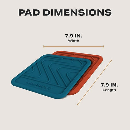 Current® VersaRest Silicone Pads - Set of 2 Heat-Resistant, Non-Slip, Food-Grade Silicone Trivets for Hot Cookware and Tools, Flexible and Dishwasher Safe, Countertop Protection