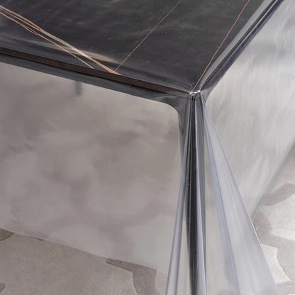 Romanstile 100% Waterproof Clear Plastic Tablecloth, Vinyl Rectangle PVC Table Cloths Protector Spill Oil Proof Wipe Clean Transparent Table Cover for Dining/Camping/Parties - 54 x 78, Crystal Clear