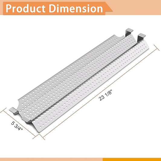 4 PC Heat Plate Tent Shield Replacement for Viking VGBQ 30 in T Series, VGBQ 41 in T Series, VGBQ 53 in T Series, VGBQ30, VGBQ41, VGBQ53, BBQ Parts Burner Cover Flame Tamer, Stainless Steel, 23 1/8"
