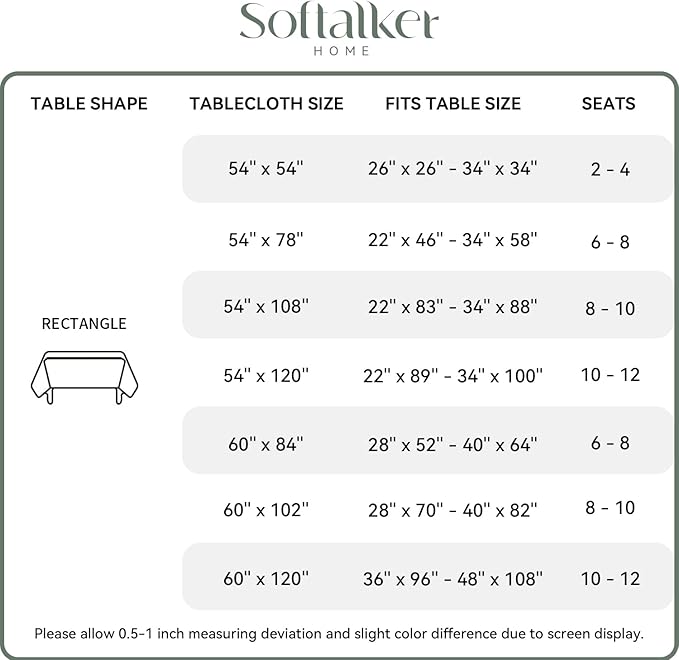 Softalker Gingham Checkered Tablecloth Square - Outdoor Waterproof Buffalo Plaid Table Cloth, Stain Resistant Washable Table Cover for Picnic, Camping, Dining - Orange and White, 54 x 54 Inch