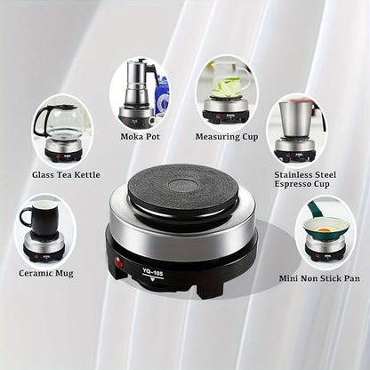 110V Mini Electric Stove,Portable 500W Multifunctional Stove Kitchen Dormitory Camping for Soup Coffee Porridge Hot Pot