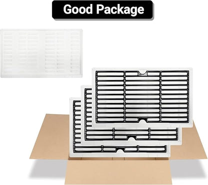 16 7/8" Porcelain Enameled Cast Iron Grill Cooking Grates Replacement for Charbroil 463441312 463432215 463461613 463436214 463436215 463441514 463440109 463436213 463420508 Gas Grill Grate Parts