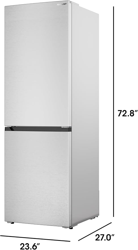 Sharp SJB1255GS 11.5 cu.ft. Counter Depth 24 in. 2 Door Refrigerator | Counter-Depth, Garage Ready