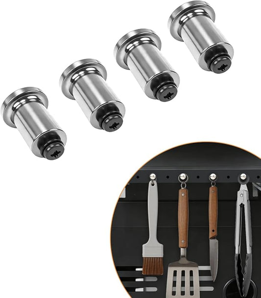 4-Pack Grill Tool Hooks for Charbroil 9466065W24 & 5667408R06, Heavy-Duty Metal BBQ Utensil Hangers for Char-Broil Gas, Charcoal & Smoker Grills, Easy Install Hooks for Char Broil Grill Accessories
