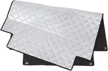 DECHOUS Freezer Top Cover: Waterproof Insulated Freezer Cover for Outdoor Chest Refrigerator 50x39 Inch Aluminum Foil Thermal Topper Blanket for Fridges Beverage Coolers