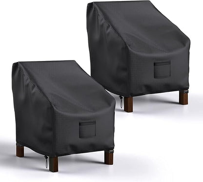 Mrrihand Patio Chair Covers Waterproof, Lounge Deep Seat Cover, Heavy Duty Outdoor Lawn Patio Furniture Covers (31" W x 33" D x 36" H - 2 Pack)