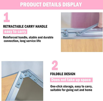 Portable Folding Table - Small Outdoor Folding Table, Suitable for Travel, Camping, Beach, Barbecue, Picnic, Party, Patio (Bamboo)