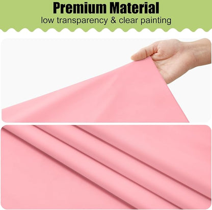 Smiry Disposable Table Cloth - 15 Pack, 54 x 108 Inch Waterproof Rectangle Tablecloths for Easter Party, Valentines & Mothers Day Decorations, Decorative Plastic Table Cover, Leakproof & Sturdy, Peach