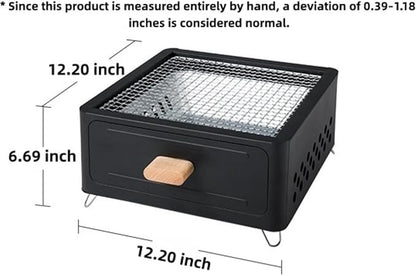 Barbecue Stove Barbecue Grill Tools BBQ Grill Charcoal Grill Square Tabletop Portable Lightweight or Camping Backyard Picnic Beach Trips (Pearl white,A1)