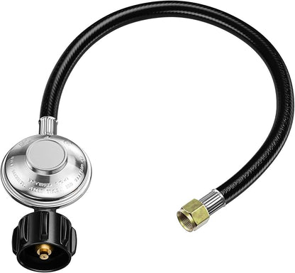 2 Feet Universal Gas Grill Regulator and Hose, Propane Regulator Replacement for Weber, Charbroil, Nexgrill Grill, Propane Patio Heater and Fire Pit