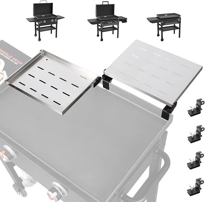2-Pack Stainless Steel Griddle Warming Rack for Blackstone 28 inch griddles, Easy-Check Fit Accessory for Outdoor Cooking or Use