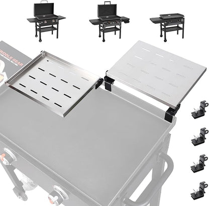 2-Pack Stainless Steel Griddle Warming Rack for Blackstone 28 inch griddles, Easy-Check Fit Accessory for Outdoor Cooking or Use