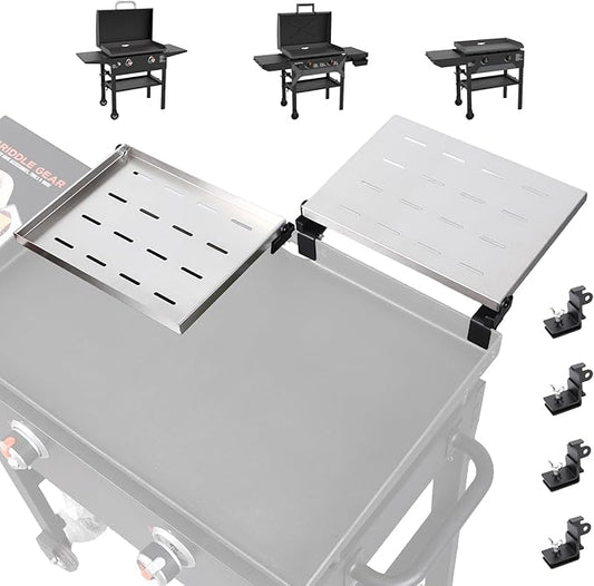2-Pack Stainless Steel Griddle Warming Rack for Blackstone 28 inch griddles, Easy-Check Fit Accessory for Outdoor Cooking or Use
