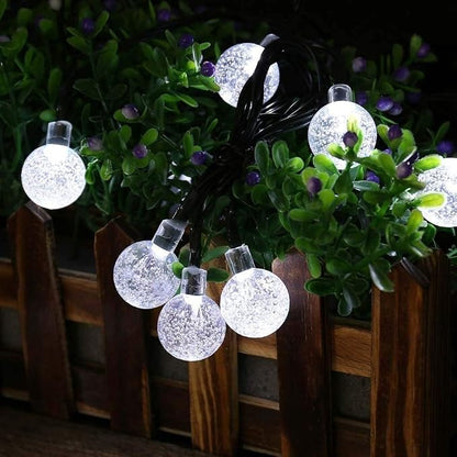 Toodour Solar String Lights Outdoor, 56ft 100 LED Globe String Light with 8 Mode, Waterproof Crystall Ball Lights Solar Patio Lights for Garden, Lawn, Patio, Gazebo, Yard, Outdoor Decor - Cool White