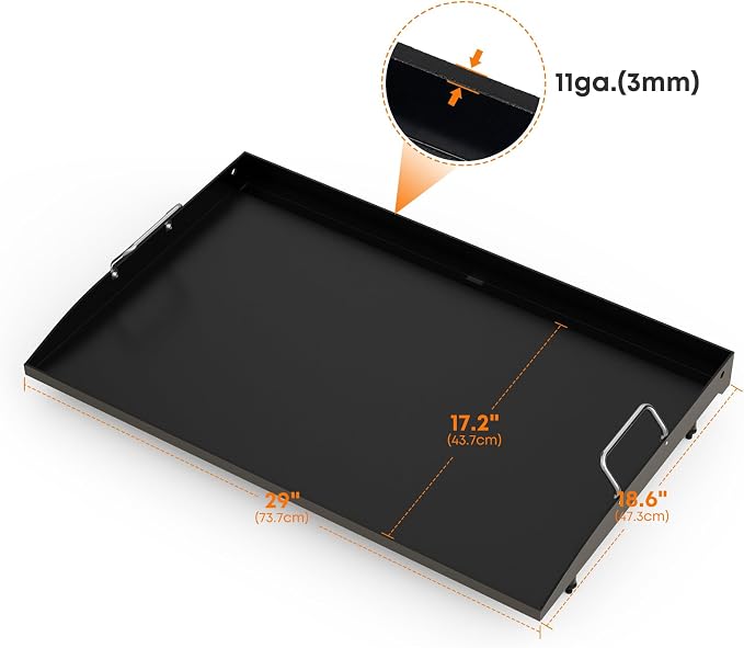 Stanbroil 28 Inch Non-Stick Replacement Griddle Top for Blackstone | Easy-Release Surface, Rear Grease Management, Easy Cleanup