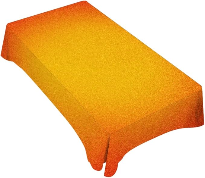 TKS MITLAN Tablecloth Orange Yellow Table Cloth Rectangle Table 60 x 84 Inch Gradient Color Unreal Round Warm Bright Simple Kitchen Decorations for Home Dinner Party