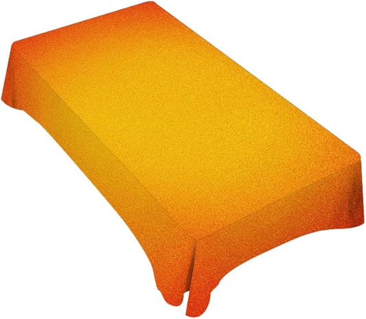 TKS MITLAN Tablecloth Orange Yellow Table Cloth Rectangle Table 60 x 84 Inch Gradient Color Unreal Round Warm Bright Simple Kitchen Decorations for Home Dinner Party