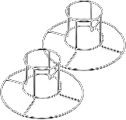 E-far 2-Pack Beer Can Chicken Holder for Grill Smoker Oven, Vertical Stainless Steel Beer Butt Chicken Stand for Whole Chicken Roaster, Food Grade & Non-toxic Rack for Tender and Juicy Chicken