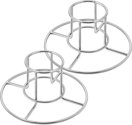 E-far 2-Pack Beer Can Chicken Holder for Grill Smoker Oven, Vertical Stainless Steel Beer Butt Chicken Stand for Whole Chicken Roaster, Food Grade & Non-toxic Rack for Tender and Juicy Chicken