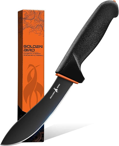 Golden Bird Skinning Knife - Butcher Knives with Non-Slip Handle, Meat Knife with German Stainless Steel, Gift for Men