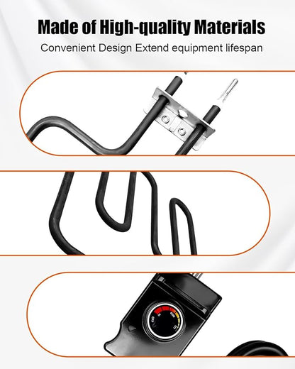 1400W Electric Heating Element Replacement 9907150014 compatible with Masterbuilt 20073017 20073716 20072817 20072917, Electric Smoker Grill Heating Element with Adjustable Thermostat Controller