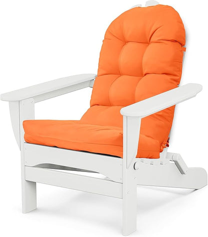 Adirondack Chair Cushion, Outdoor Patio Furniture Seat Pad, Waterproof | Waterproof cover with straps, PP cotton, high back thick seat pad for adirondack rocking chair indoor outdoor porch 44x19x4
