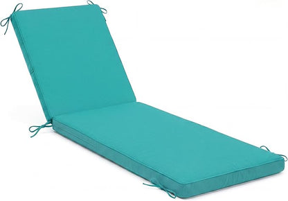 Chaise Lounge Cushions Outdoor, 80 x 26 Inch Water & Fade-Resistant Patio Furniture Lounge Cushion, Beach Umbrella Lounger Chair Replacement Cushion with Removable Cover Pad, Lake Blue