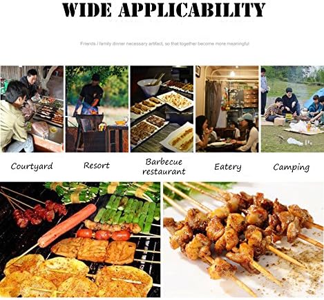 35 Inch BBQ Rotisserie Grill Roaster Stainless Steel Barbecue Charcoal Grill with Back Cover Automatic Rotary Pig Lamb Spit Kit 15W 110V