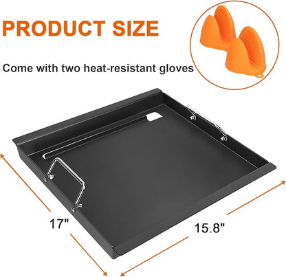 17" Full-Size Griddle Insert for Charbroil Performance 2 Burner 463630021 463660421 463630422,Commercial 463644220 463642316, for Nexgrill 720-0864M 720-0864, Replacement for G426-0004-W1 G426-0005-W1